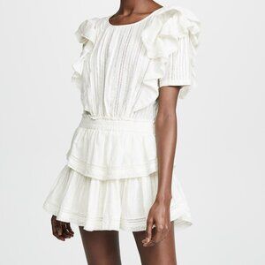 LoveShackFancy Natasha Heritage Mini Dress White